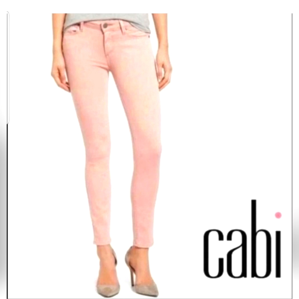 CAbi Size 8 Dusty Rose Straight Leg Jeans
